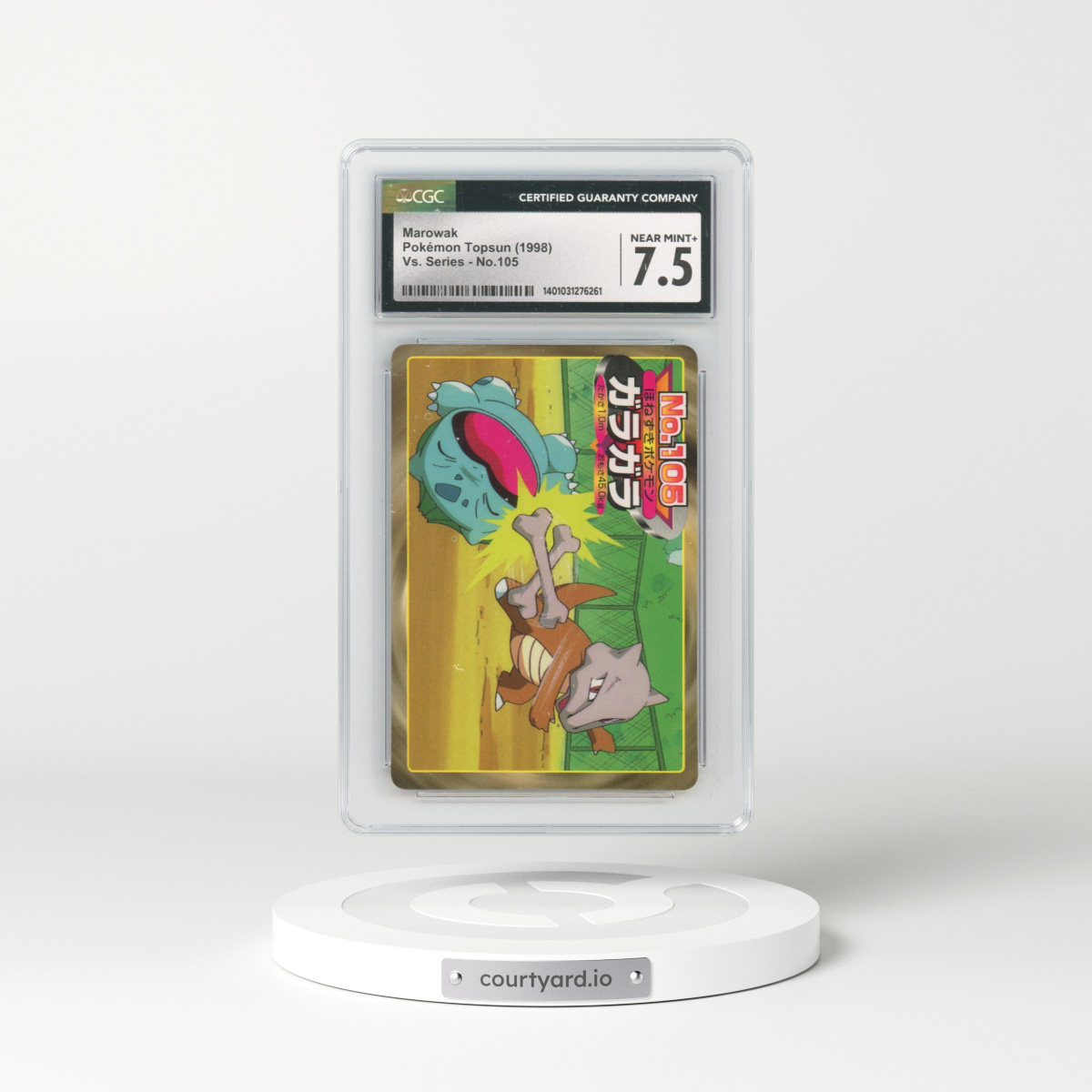 1997 (Two Pokémon) Vs. Series #105 Marowak - (トップ)"Top" Logo on Back of Card (CGC 7.5 NM+)