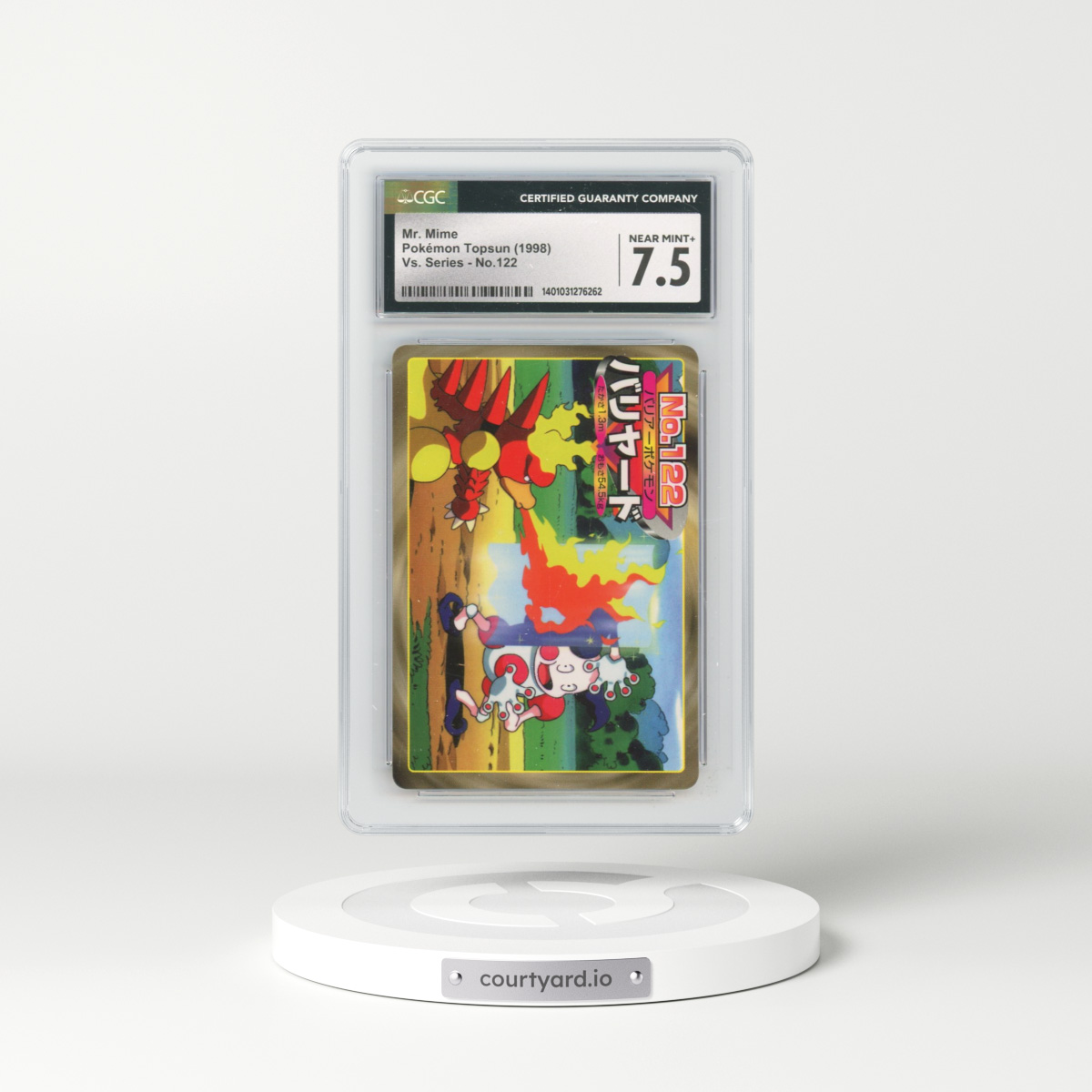 1997 (Two Pokémon) Vs. Series #122 Mr. Mime - (トップ)"Top" Logo on Back of Card (CGC 7.5 NM+)