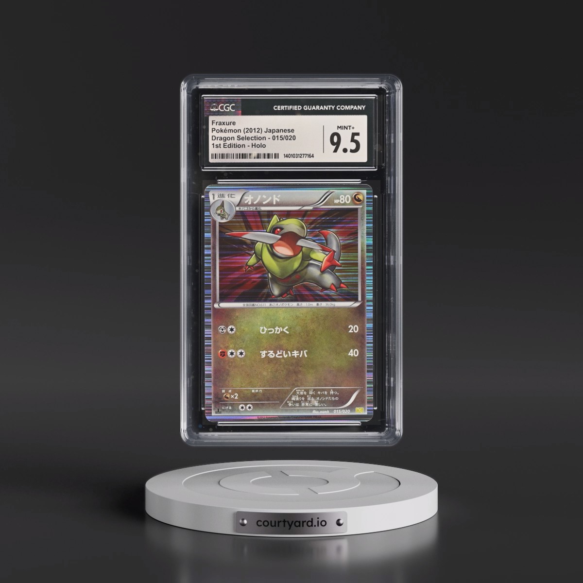 2012 Dragon Selection #015/020 Fraxure - 1st Edition Holo (CGC 9.5 MINT+)