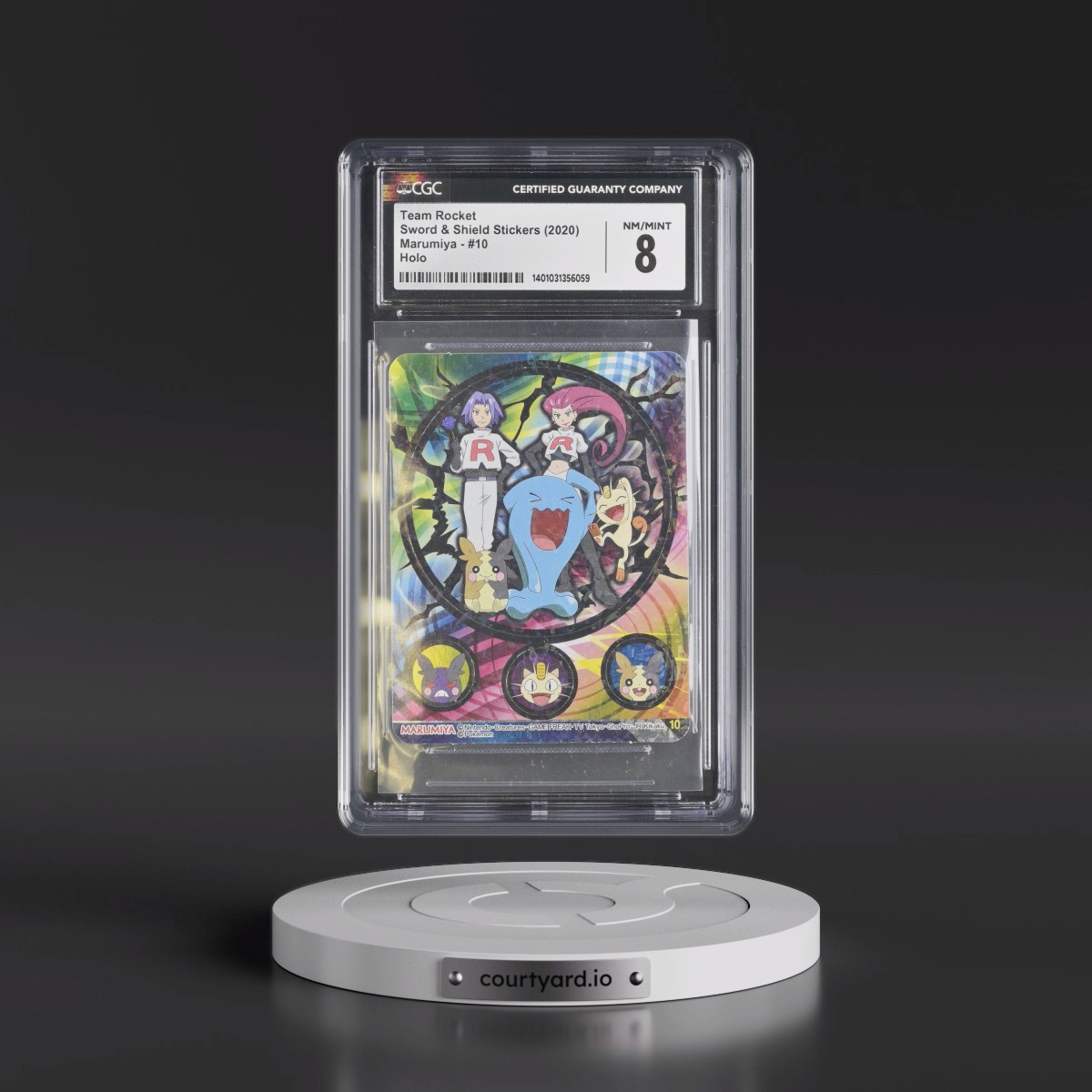 2020 Sword & Shield Stickers (Marumiya 2020) #10 Team Rocket - Holo (CGC 8 NM-MT)