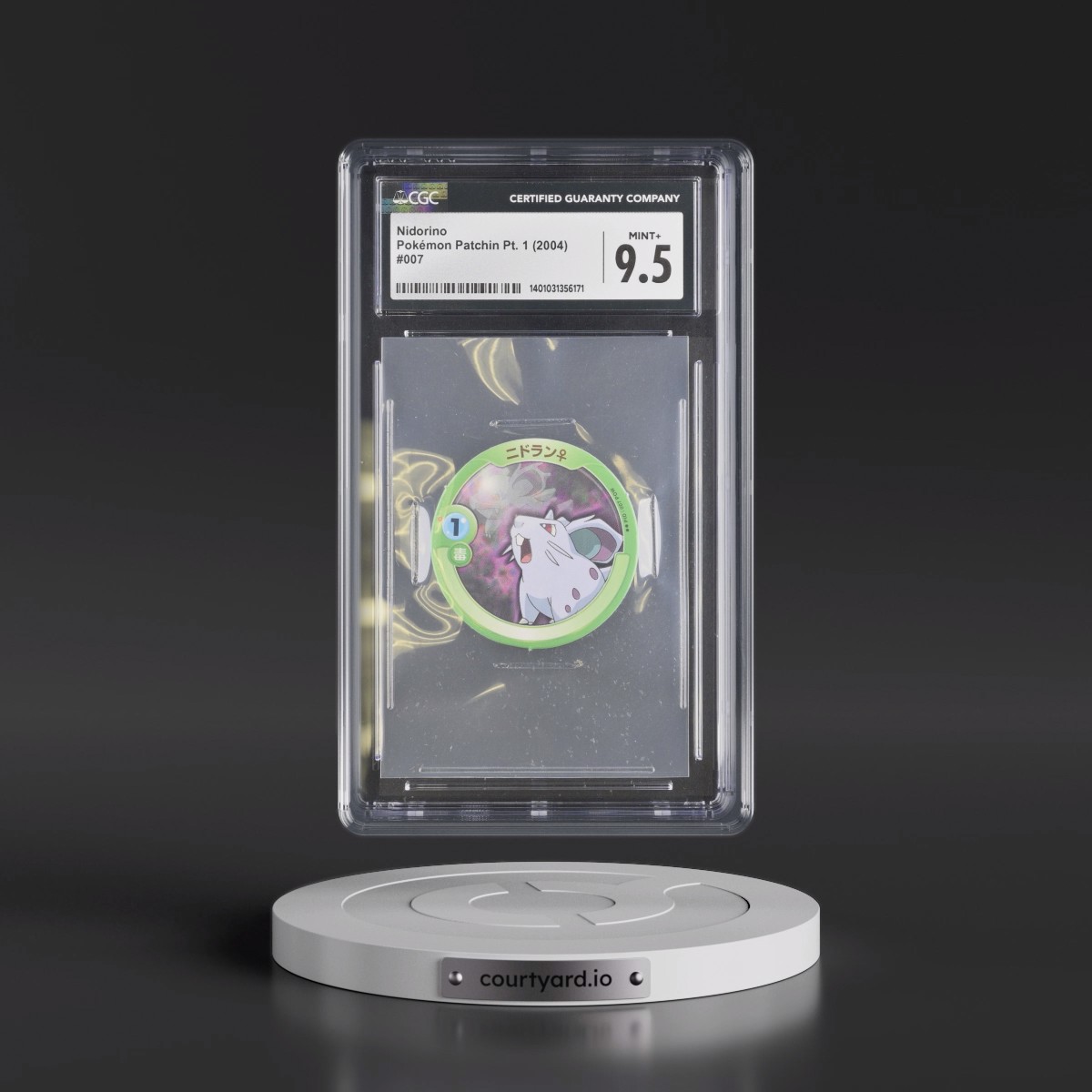 2004 Pokémon Patchin Booster 1 (POW) - Japanese #007 Nidorino (CGC 9.5 MINT+)
