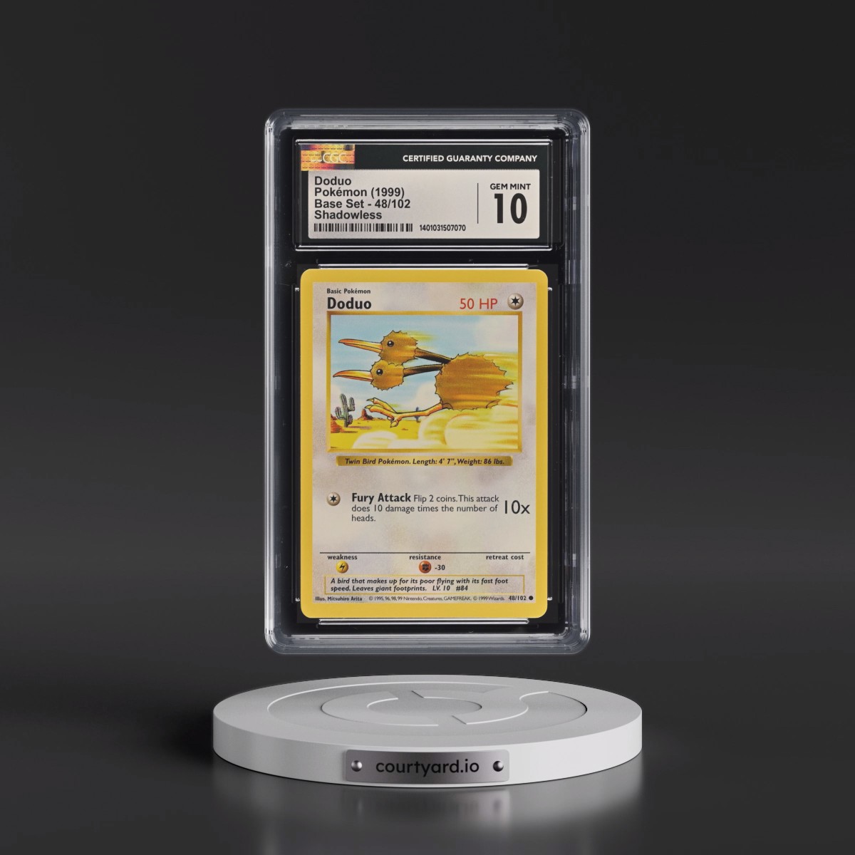1999 Base Set #48/102 Doduo - Shadowless Shadowless (CGC 10 GEM MINT)