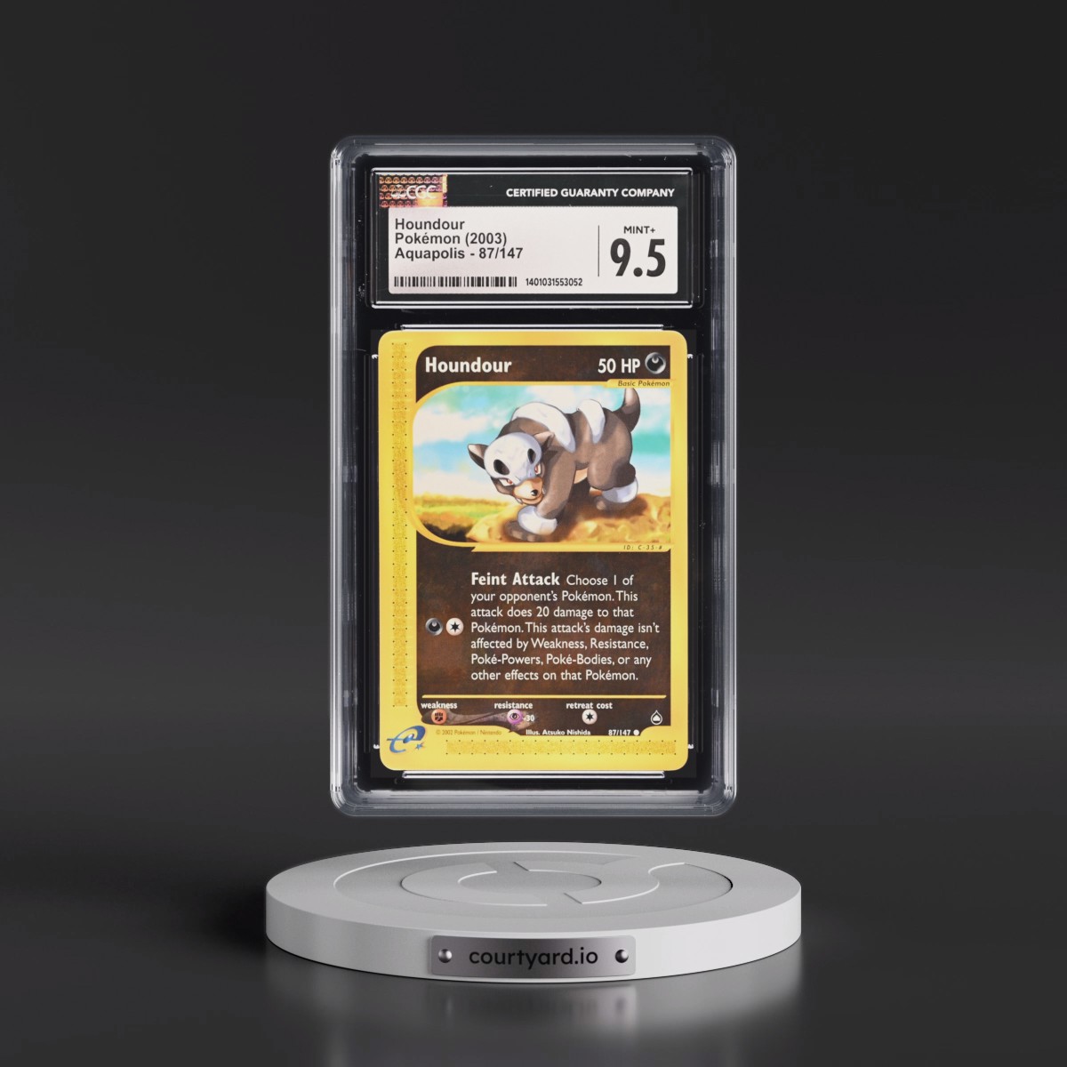 2003 Aquapolis #87/147 Houndour (CGC 9.5 MINT+)