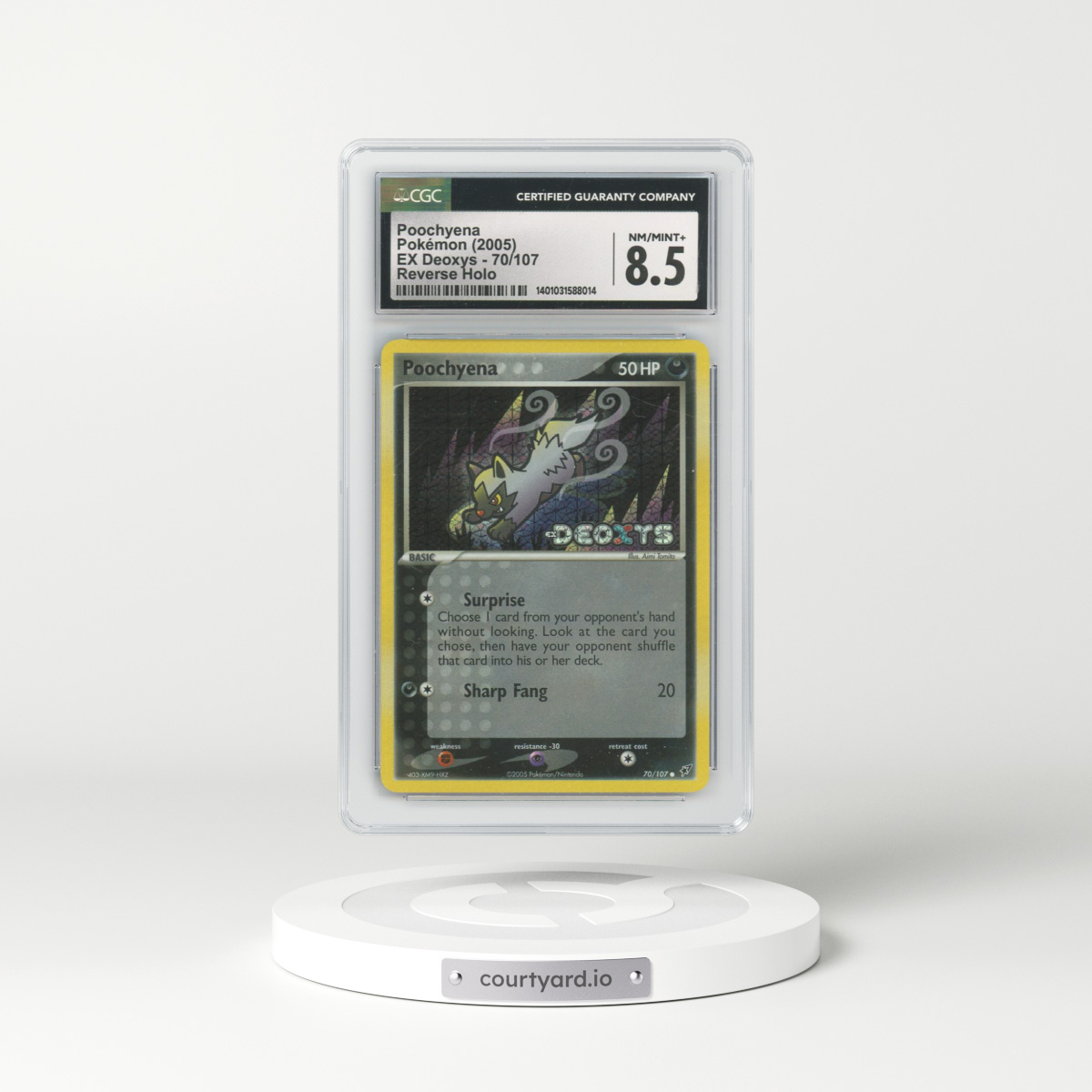 2005 EX Deoxys #70/107 Poochyena - Reverse Holo (CGC 8.5 NM-MT+)