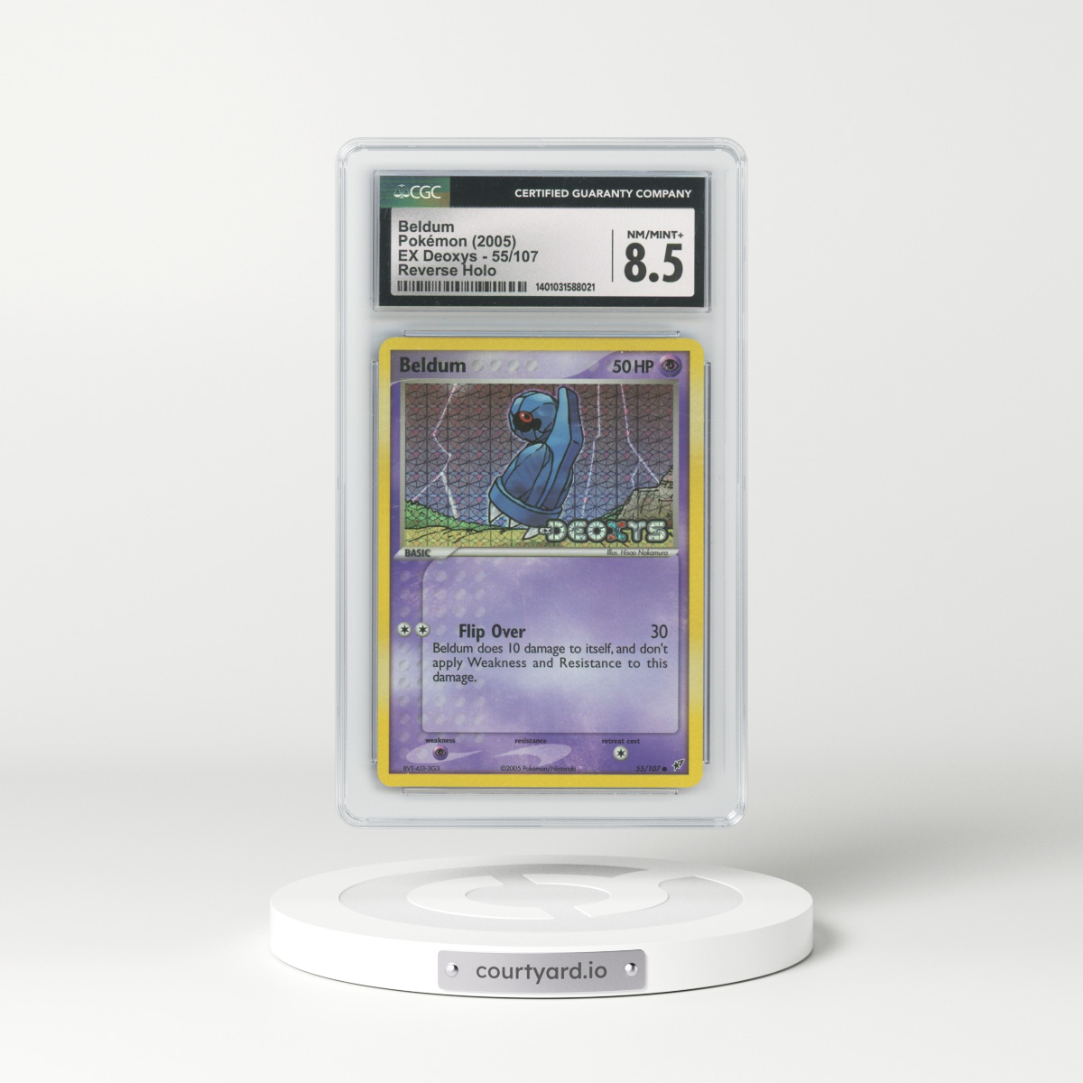 2005 EX Deoxys #55/107 Beldum - Reverse Holo (CGC 8.5 NM-MT+)