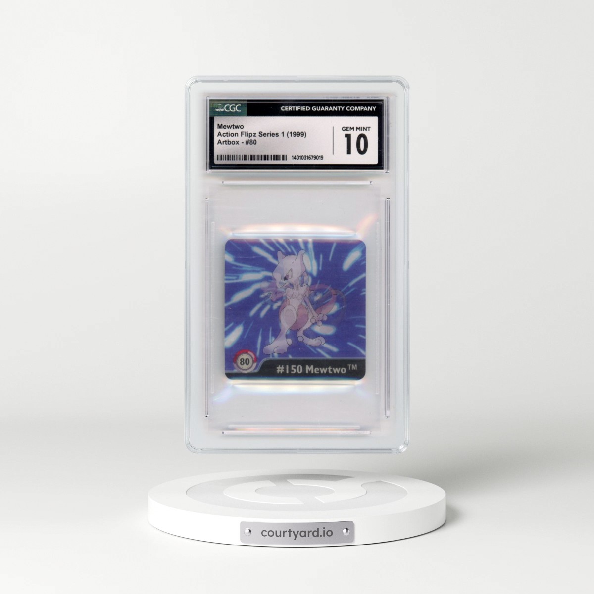 1999 Action Flipz Series 1 (Artbox) - English #80 Mewtwo (CGC 10 GEM MINT)