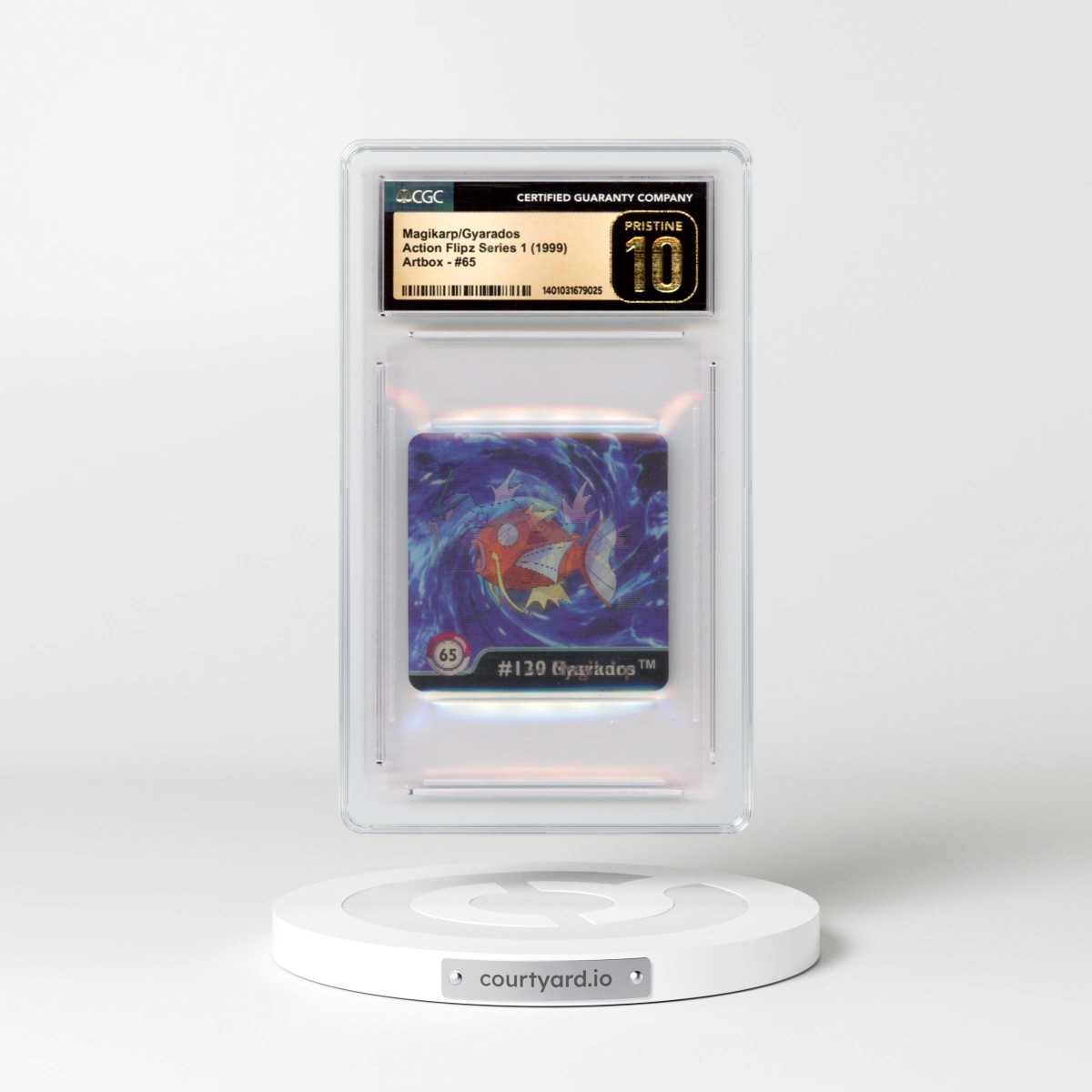 1999 Action Flipz Series 1 (Artbox) - English #65 Magikarp/Gyarados (CGC 10 PRISTINE)