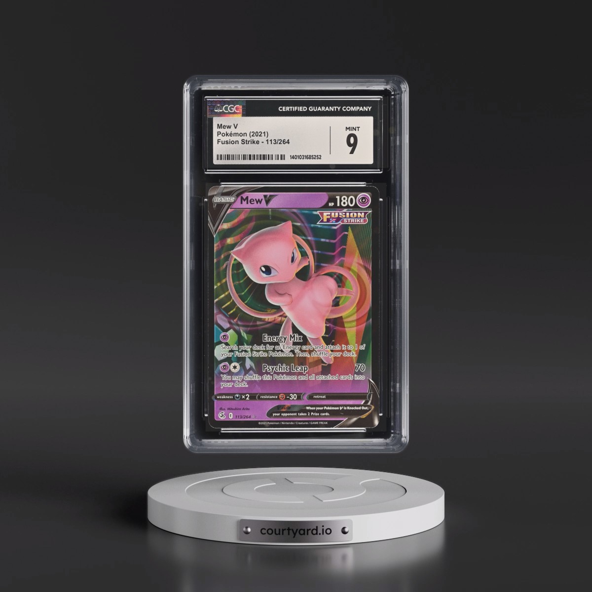 2019 Fusion Strike #113/264 Mew V - Holo (CGC 9 MINT)