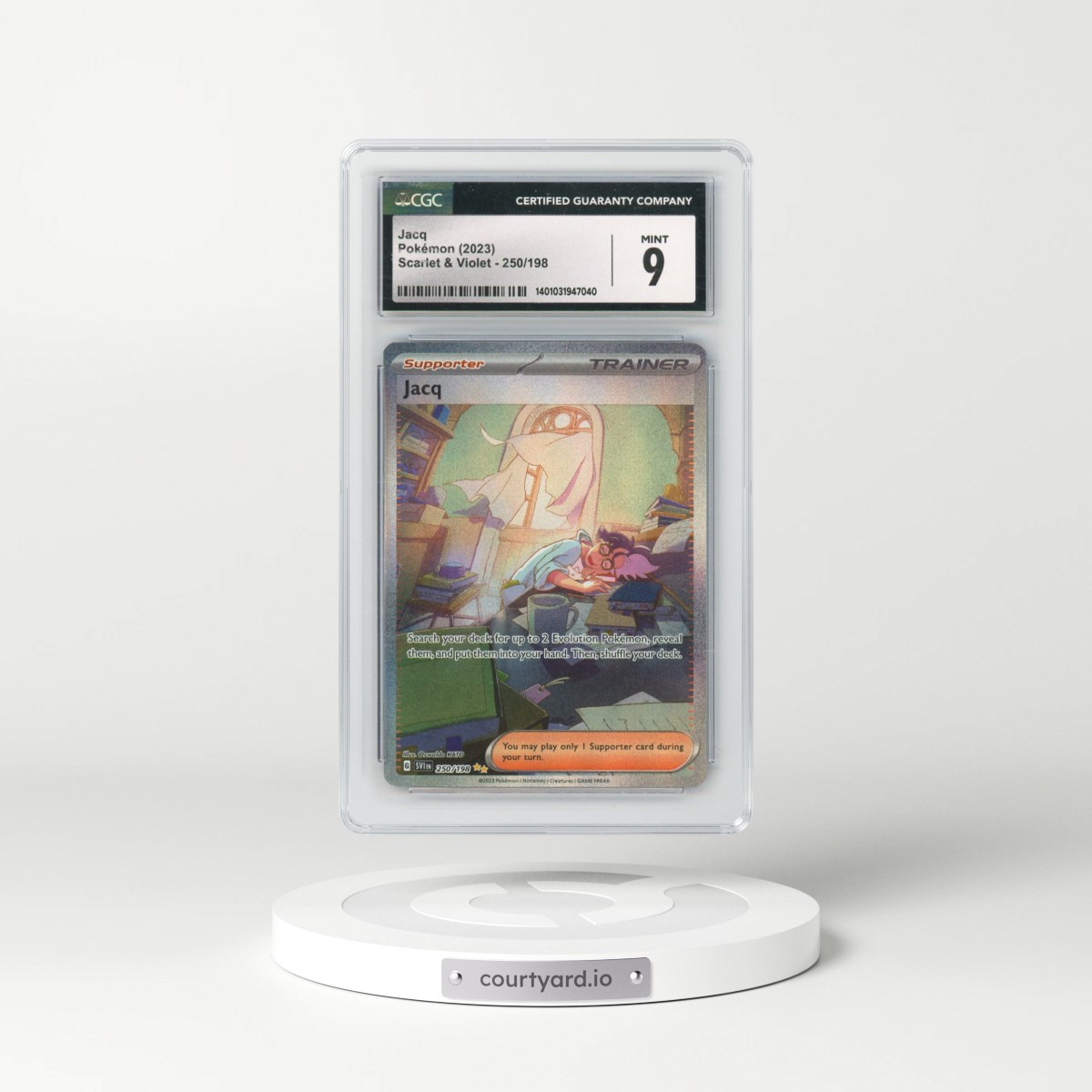 2023 Scarlet & Violet #250/198 Jacq - Special Illustration Rare (CGC 9 MINT)