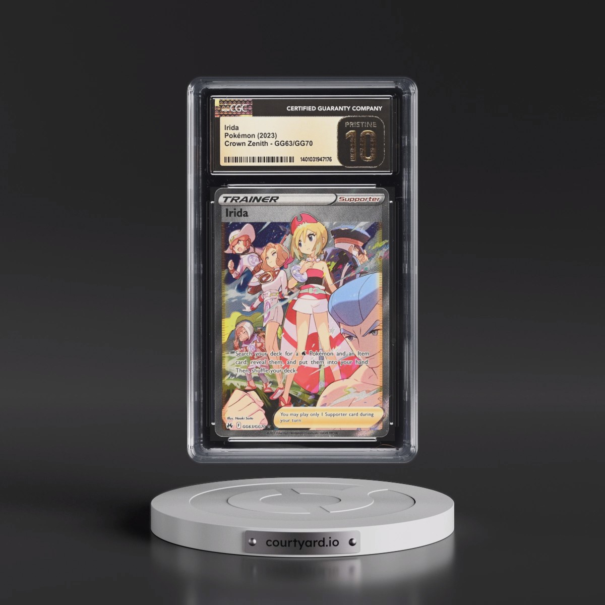 2023 Crown Zenith #GG63/GG70 Irida - Galarian Gallery Holo (CGC 10 PRISTINE)