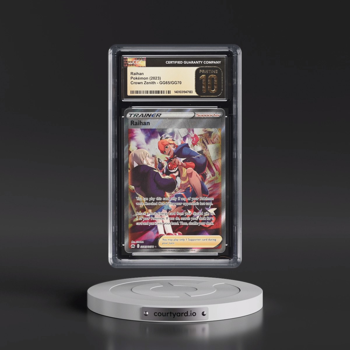 2023 Crown Zenith #GG65/GG70 Raihan - Galarian Gallery Holo (CGC 10 PRISTINE)