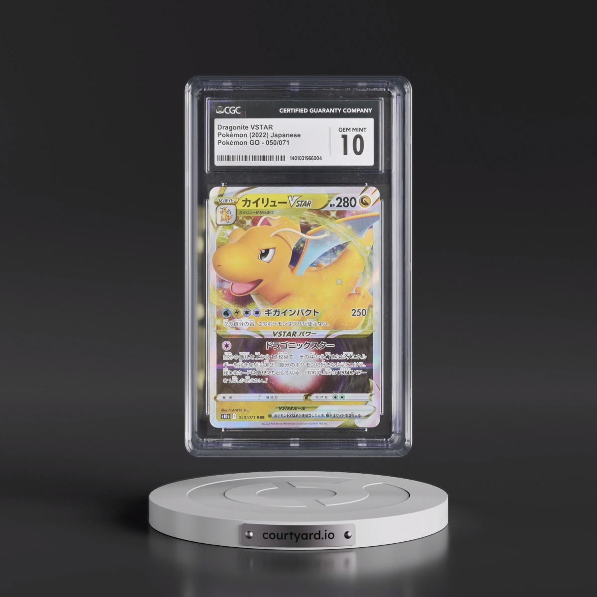 2022 Pokémon GO #050/071 Dragonite VSTAR - Holo (CGC 10 GEM MINT)