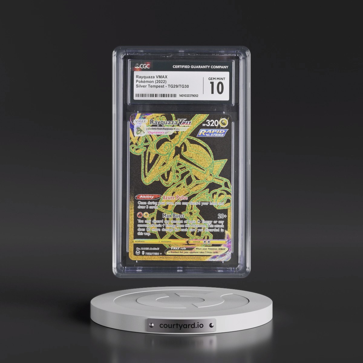 2022 Silver Tempest #TG29/TG30 Rayquaza VMAX - Trainer Gallery Holo (CGC 10 GEM MINT)