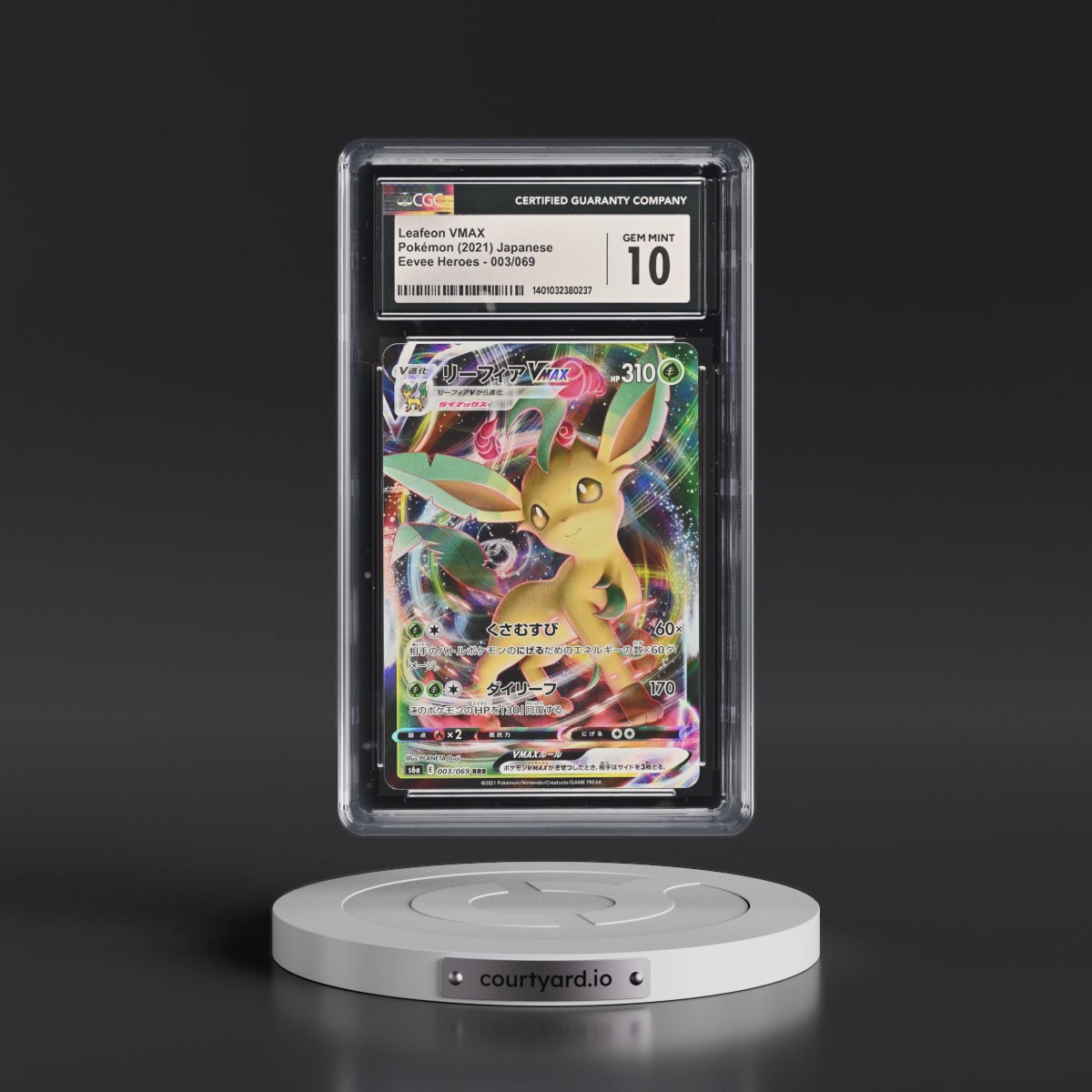 2021 Eevee Heroes #003/069 Leafeon VMAX - Holo (CGC 10 GEM MINT)