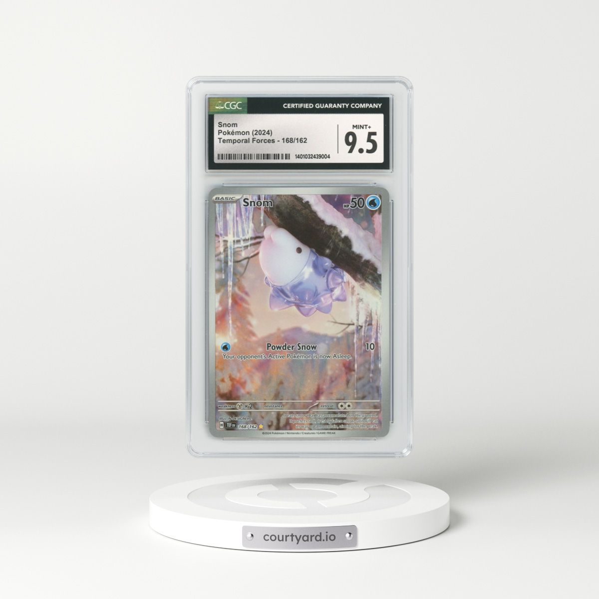 2023 Temporal Forces #168 Snom - Full Art Holo (CGC 9.5 MINT+)