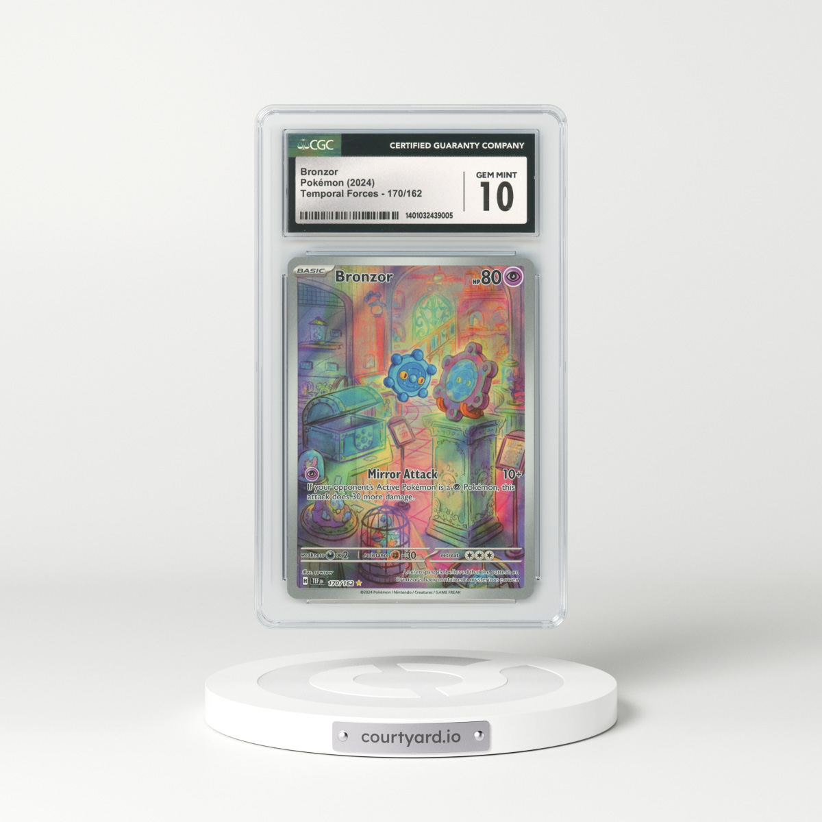 2023 Temporal Forces #170 Bronzor - Full Art Holo (CGC 10 GEM MINT)