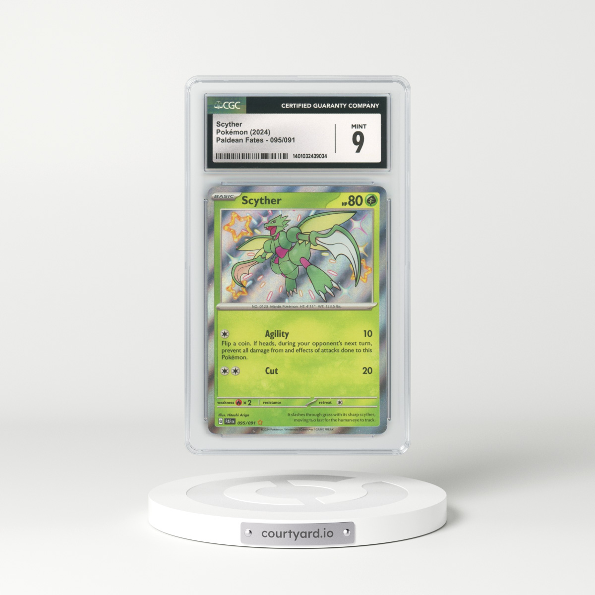 2024 Paldean Fates #95 Scyther - Holo (CGC 9 MINT)