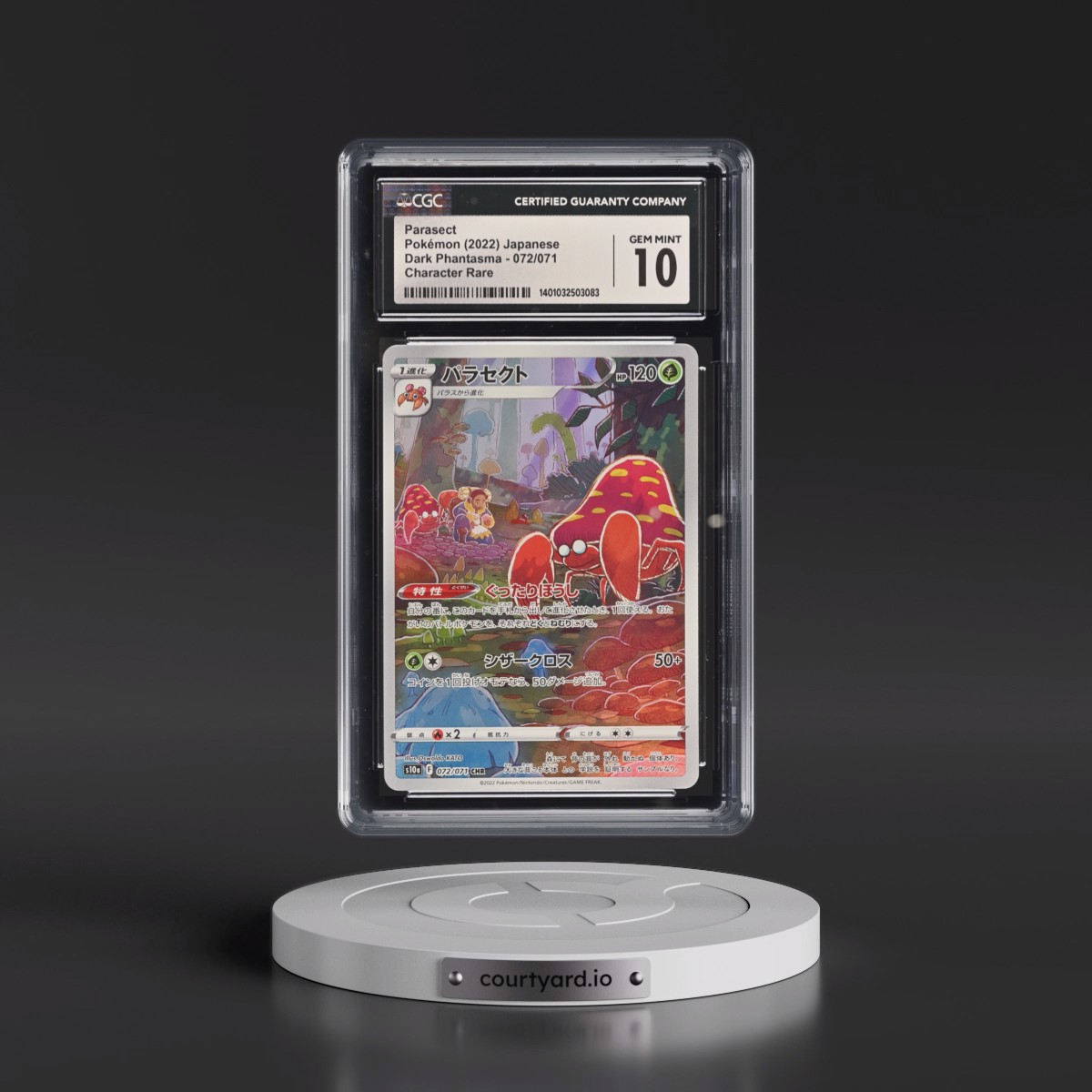 2021 Dark Phantasma #072/071 Parasect - Character Rare Holo (CGC 10 GEM MINT)
