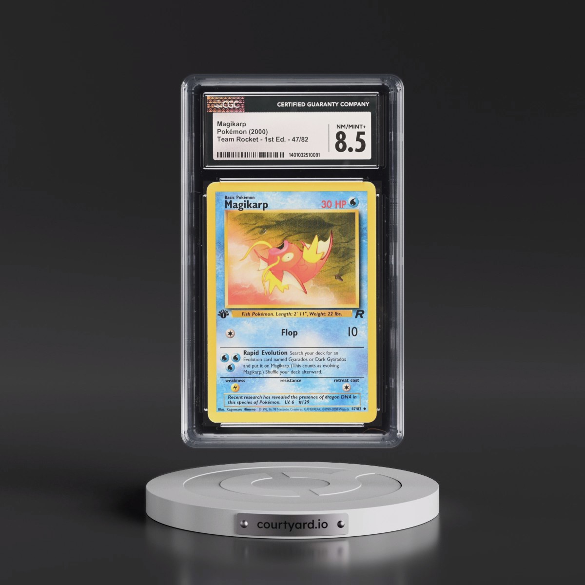 2000 Team Rocket #47/82 Magikarp - 1st Edition 1st Edition (CGC 8.5 NM-MT+)