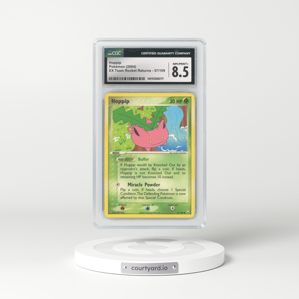 2004 EX Team Rocket Returns #57/109 Hoppip (CGC 8.5 NM-MT+)