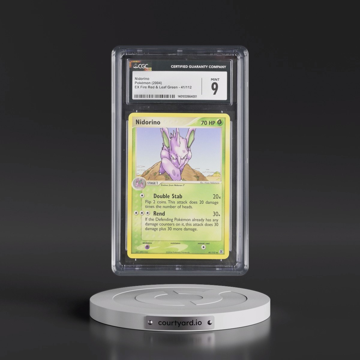 2004 EX Fire Red & Leaf Green #41/112 Nidorino (CGC 9 MINT)