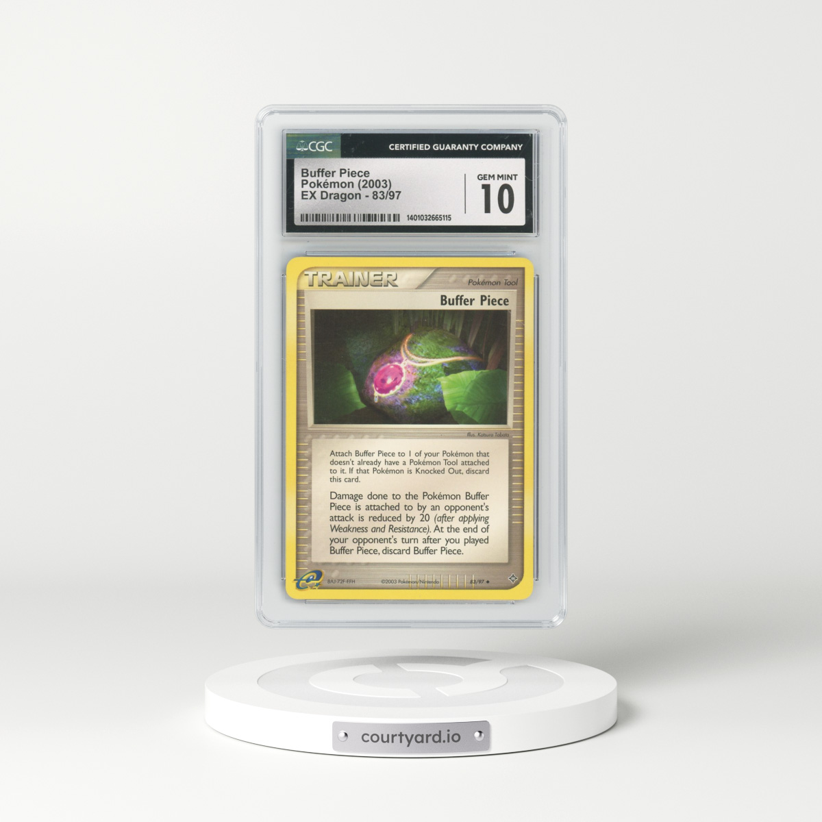 2003 EX Dragon (2003 Copyright, w/ "e" Symbol) #83/97 Buffer Piece (CGC 10 GEM MINT)