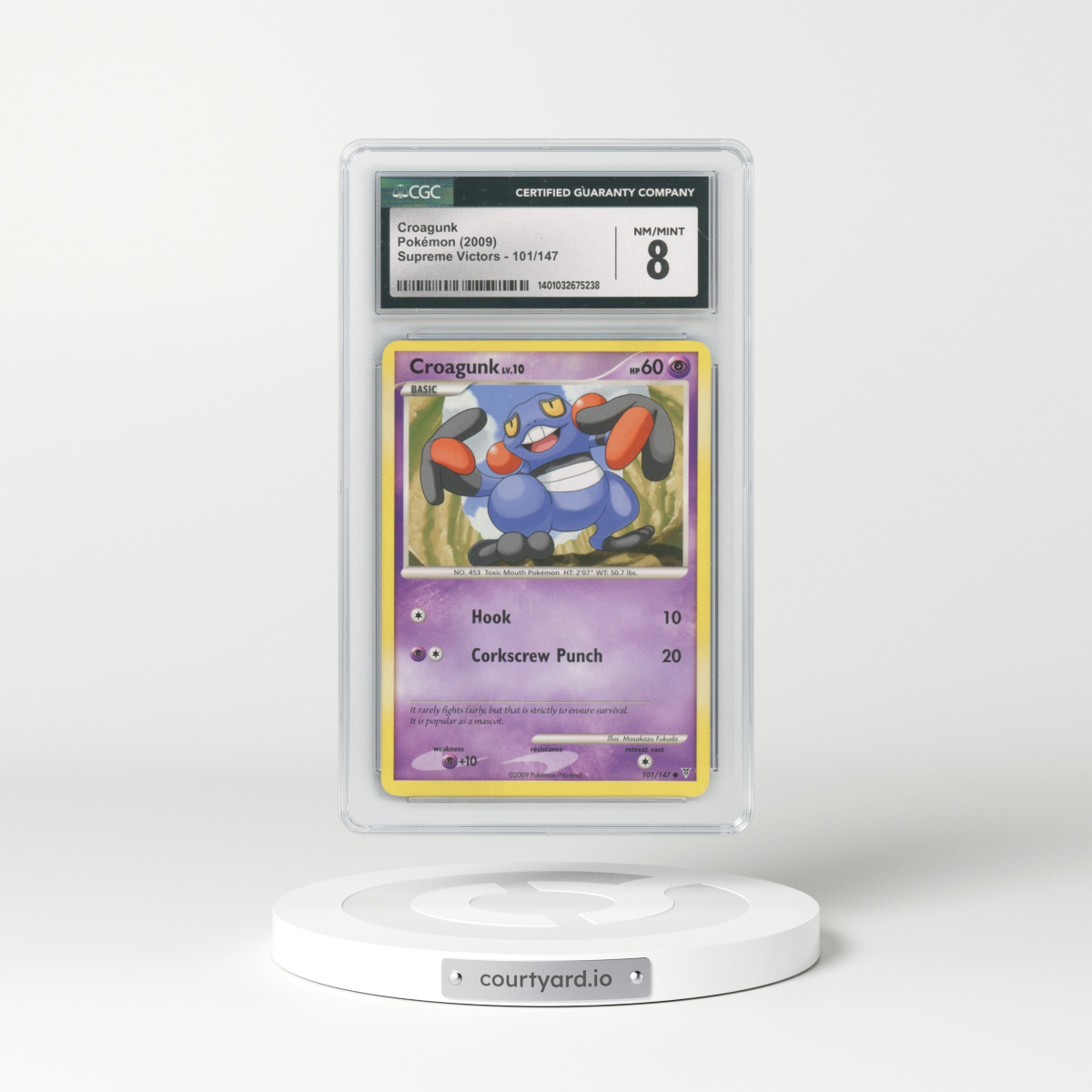 2009 Supreme Victors #101/147 Croagunk (CGC 8 NM-MT)
