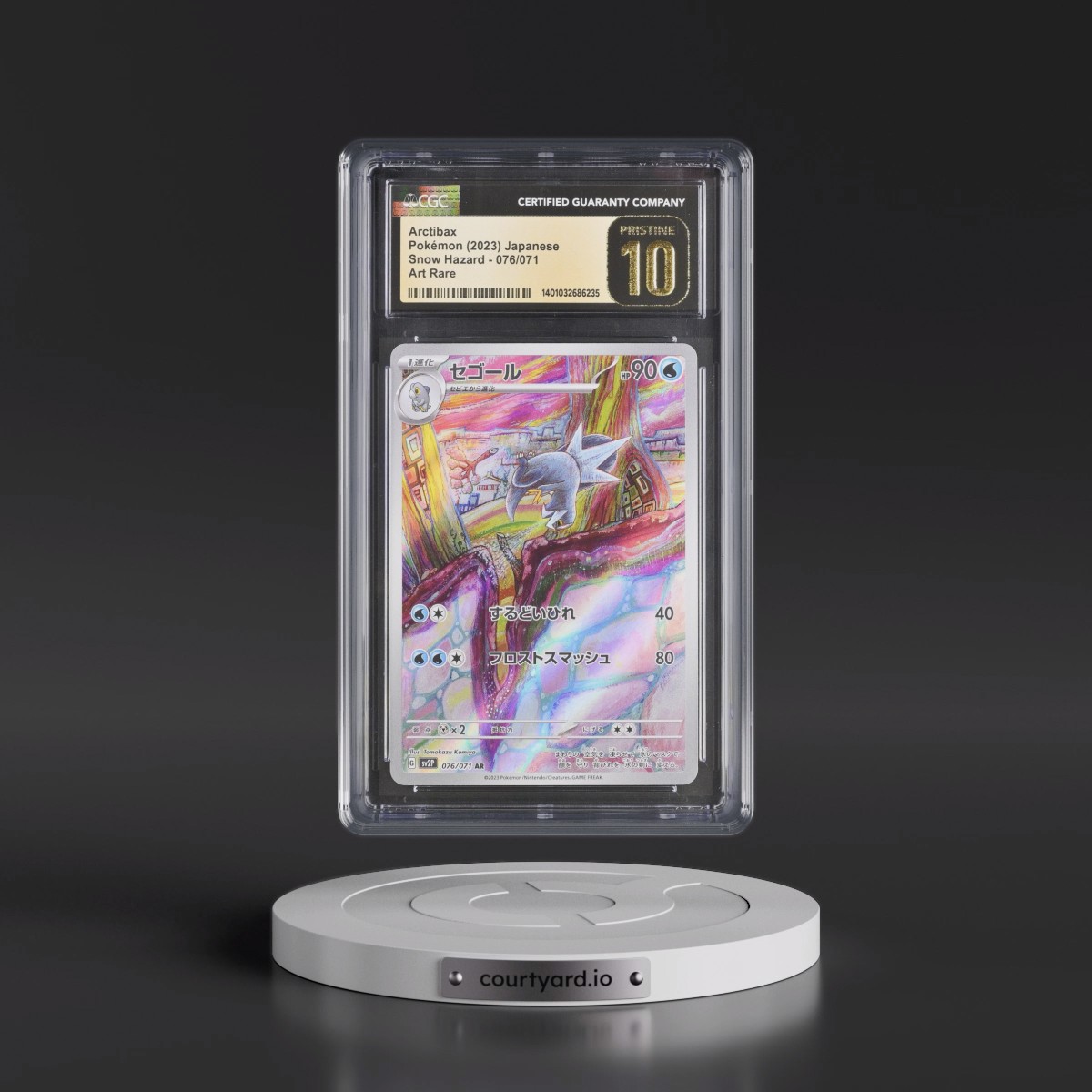 2023 Pokémon Sv2p-Snow Hazard #076 Arctibax - Art Rare (CGC 10 PRISTINE)