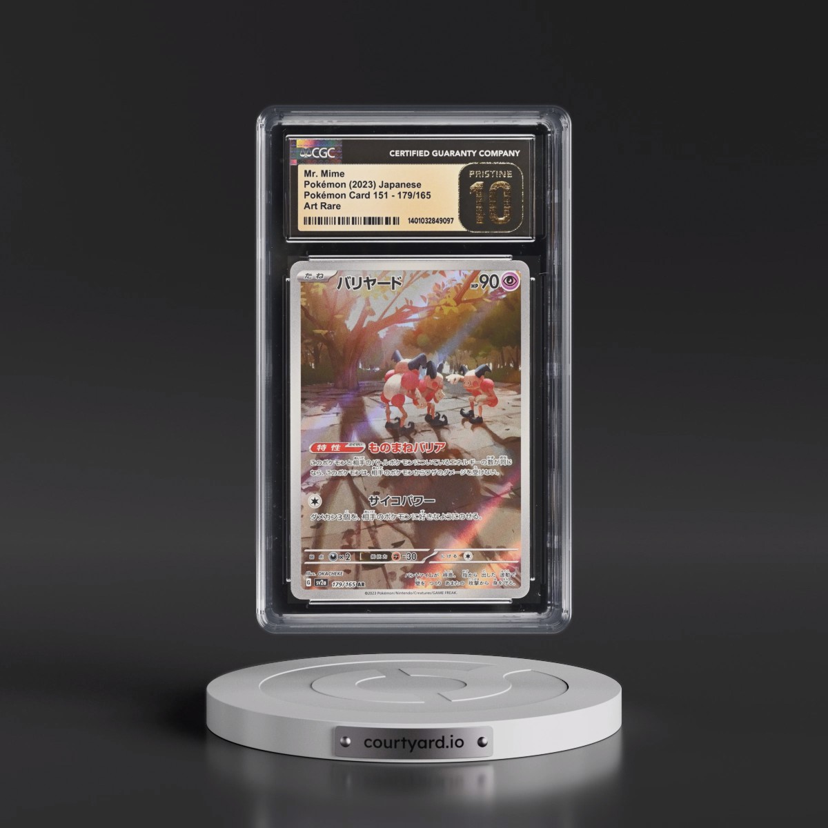 2023 Pokémon Card 151 #179/165 Mr. Mime - Art Rare Holo (CGC 10 PRISTINE)