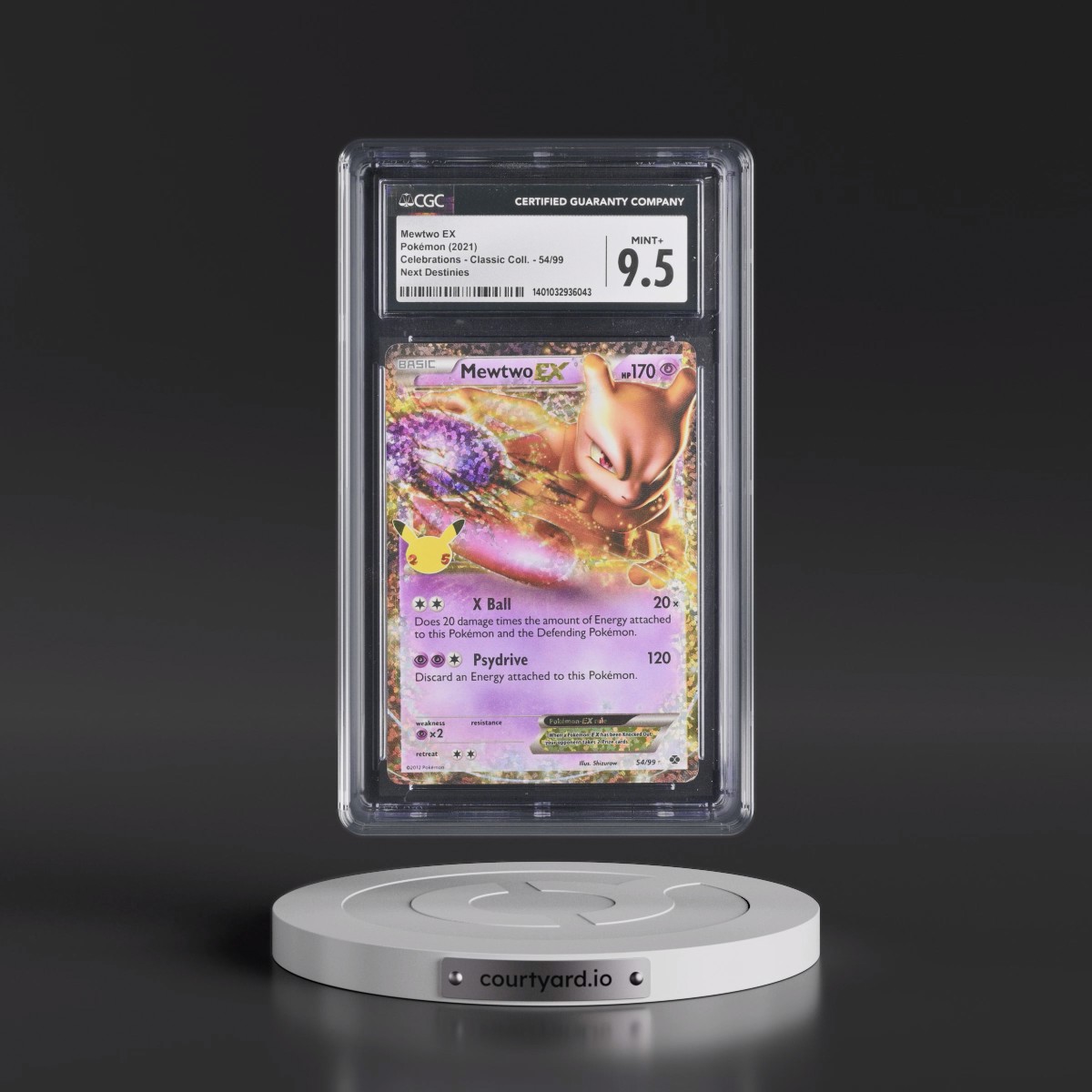 2021 Celebrations - Classic Collection #54/99 Mewtwo EX - Next Destinies Holo (CGC 9.5 MINT+)