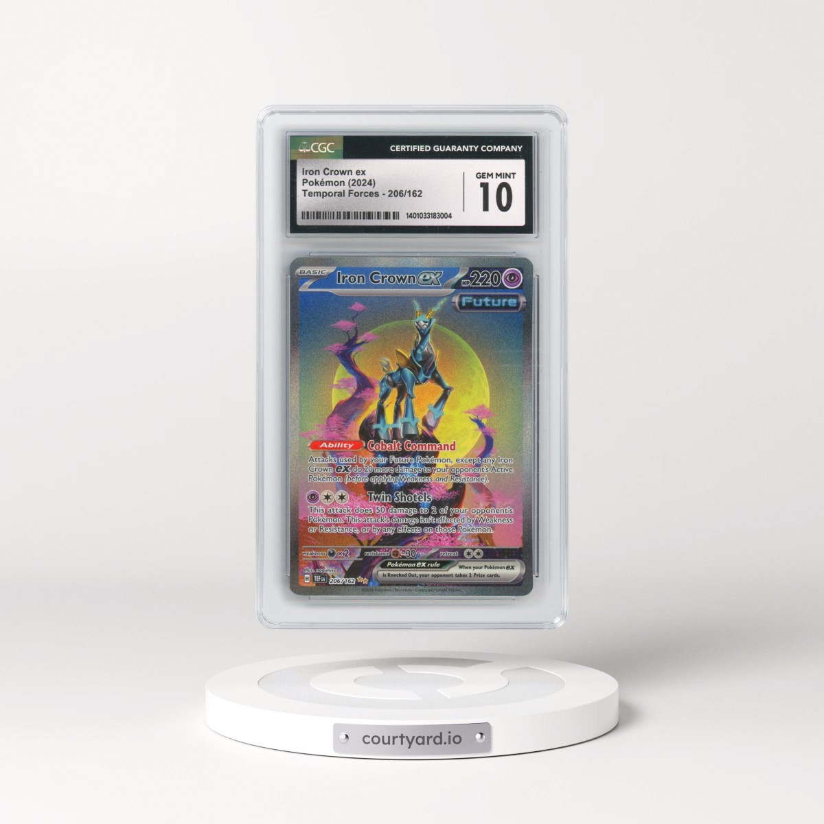 2023 Temporal Forces - TEF EN #206/162 Iron Crown ex - Special Illustration Rare (Holo) (CGC 10 GEM MINT)