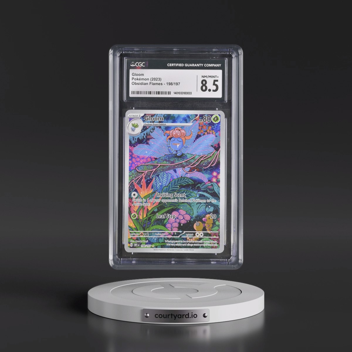 2023 Obsidian Flames - OBF EN #198/197 Gloom - Illustration Rare Holo (CGC 8.5 NM-MT+)