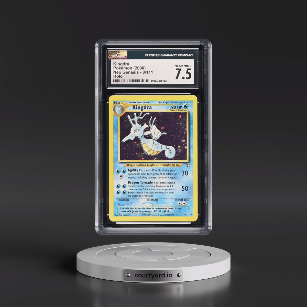 2000 Neo Genesis #8/111 Kingdra - Holo (CGC 7.5 NM+)