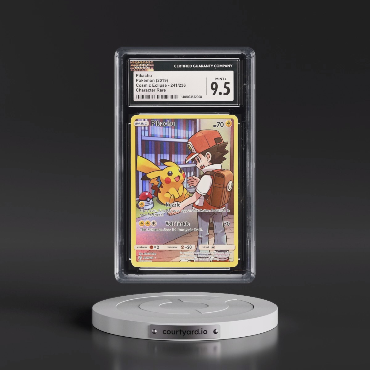 2019 Cosmic Eclipse #241/236 Pikachu - Secret Rare Holo (CGC 9.5 MINT+)