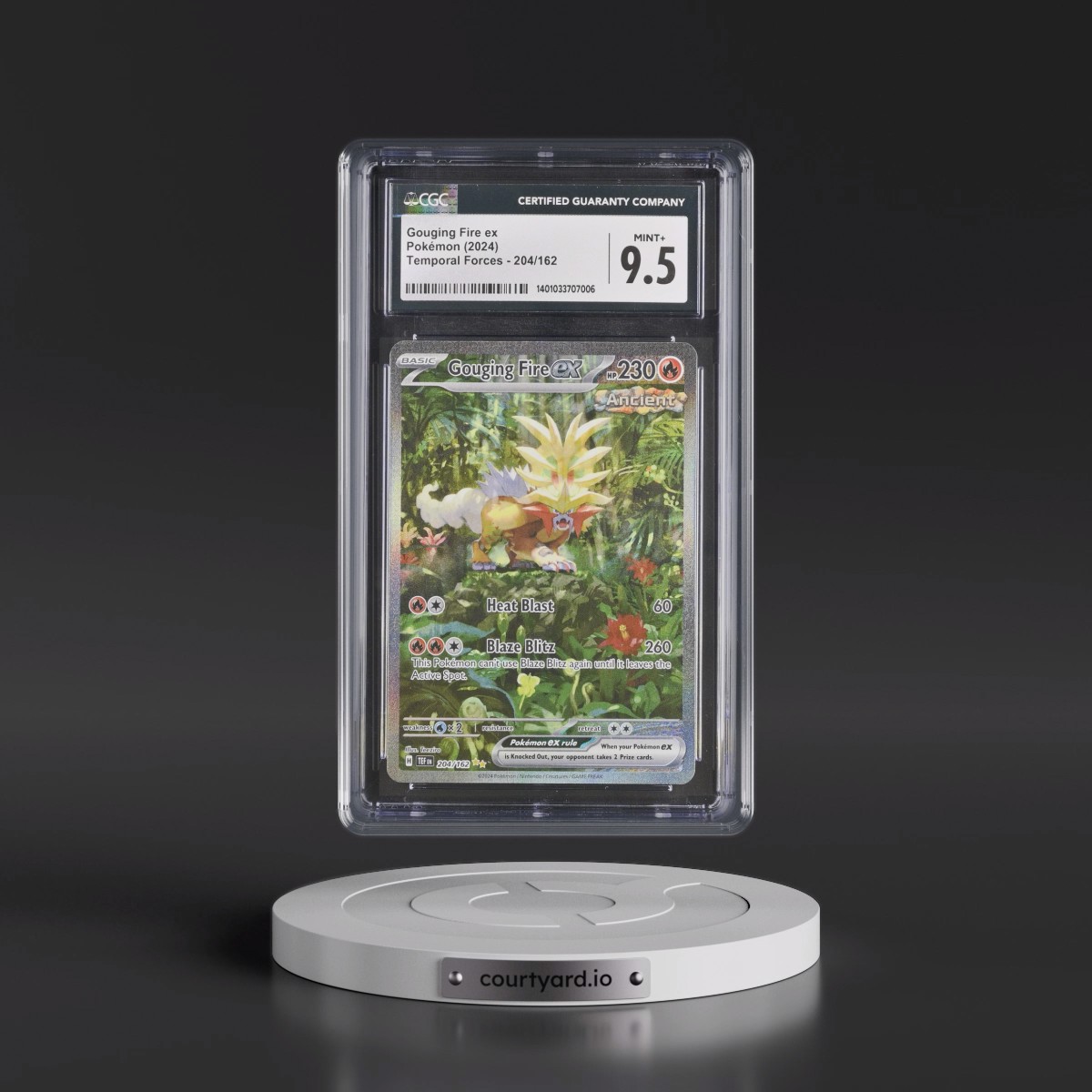 2023 Temporal Forces - TEF EN #204/162 Gouging Fire ex - Special Illustration Rare (Holo) (CGC 9.5 MINT+)