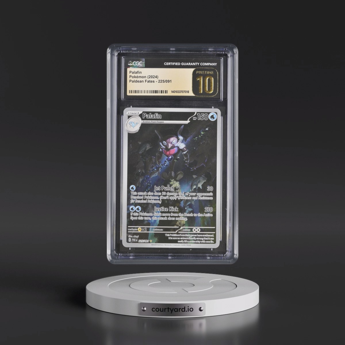 2024 Paldean Fates - PAF EN #225/091 Palafin - Illustration Rare Holo (CGC 10 PRISTINE)
