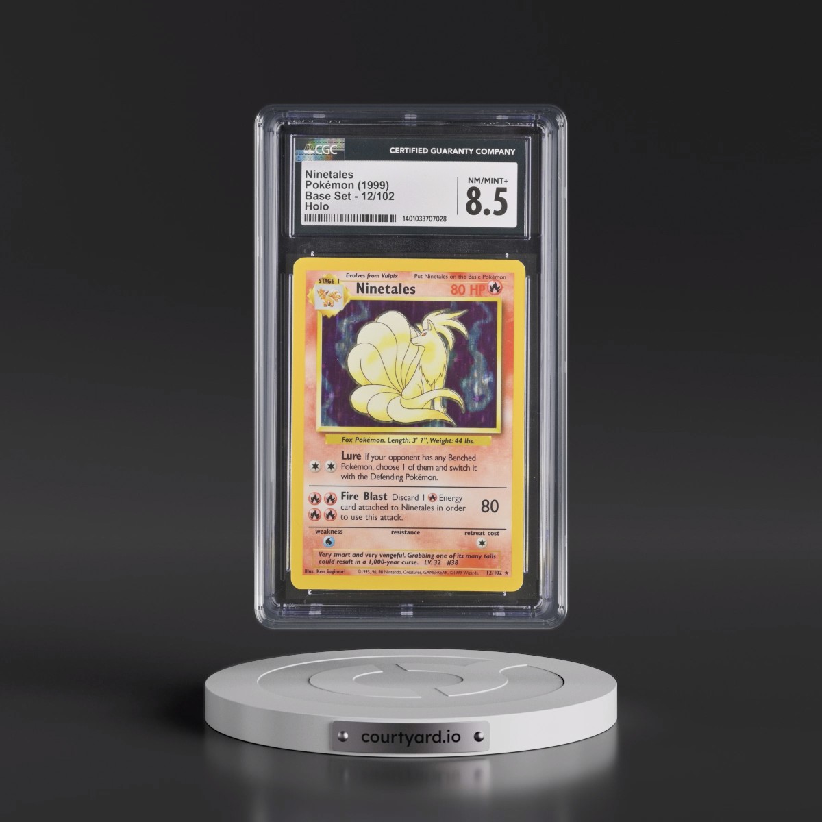 1999 Base Set #12/102 Ninetales - Holo (CGC 8.5 NM-MT+)