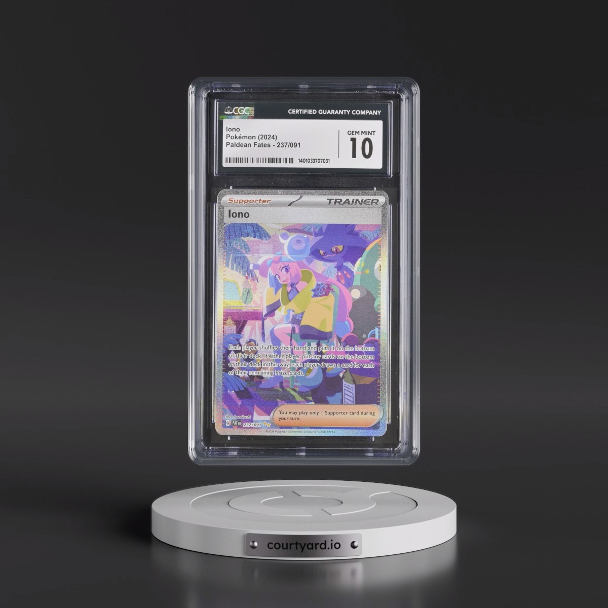2024 Paldean Fates - PAF EN #237/091 Iono - Special Illustration Rare (Holo) (CGC 10 GEM MINT)