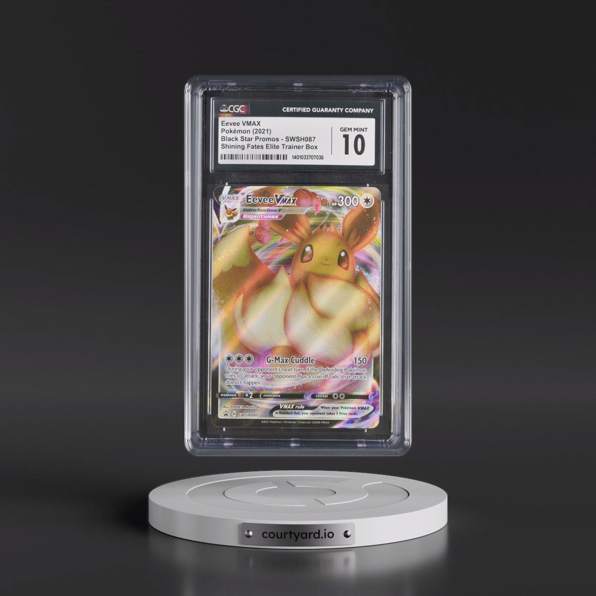 2017 Black Star Promos - Sword & Shield #SWSH087 Eevee VMAX - Shining Fates Elite Trainer Box (Holo) (CGC 10 GEM MINT)
