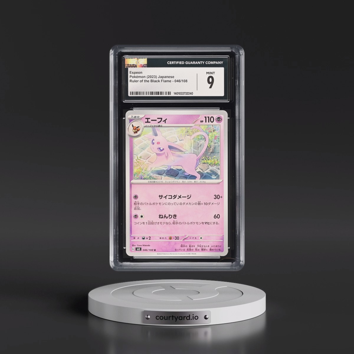 2023 Ruler of the Black Flame #046/108 Espeon (CGC 9 MINT)