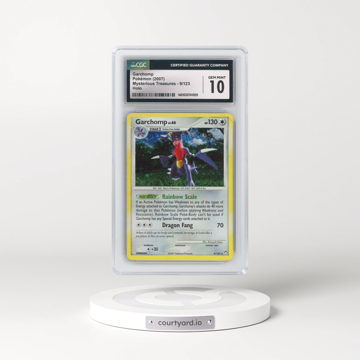 2007 Pokémon Diamond & Pearl Mysterious Treasures #9 Garchomp - Holo (CGC 10 GEM MINT)