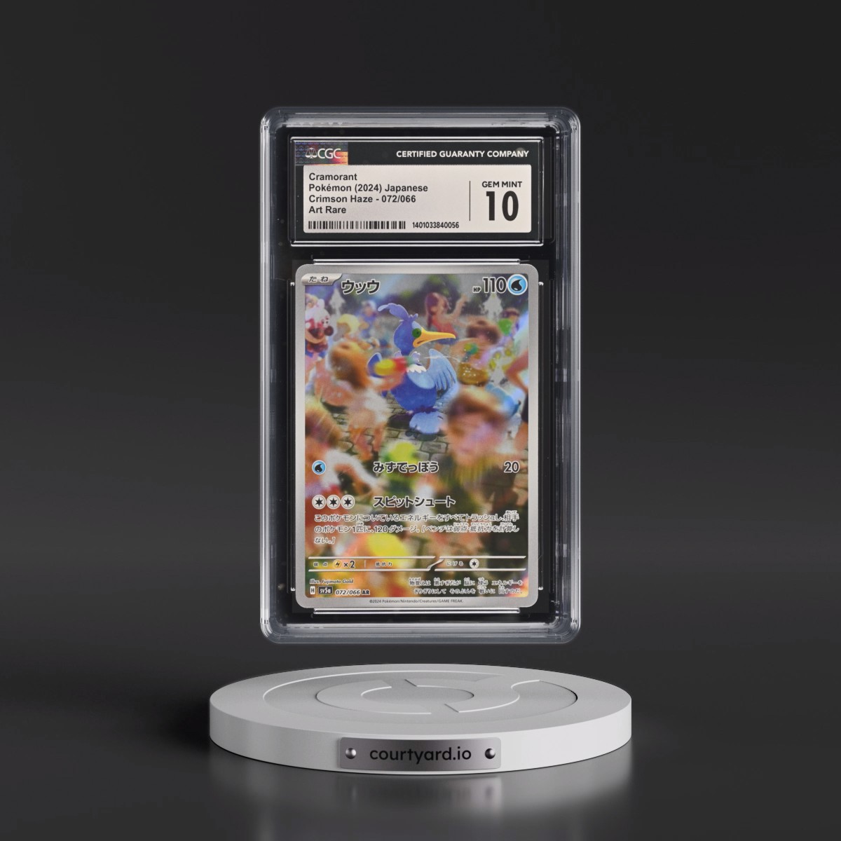 2024 Crimson Haze #072/066 Cramorant - Art Rare Holo (CGC 10 GEM MINT)