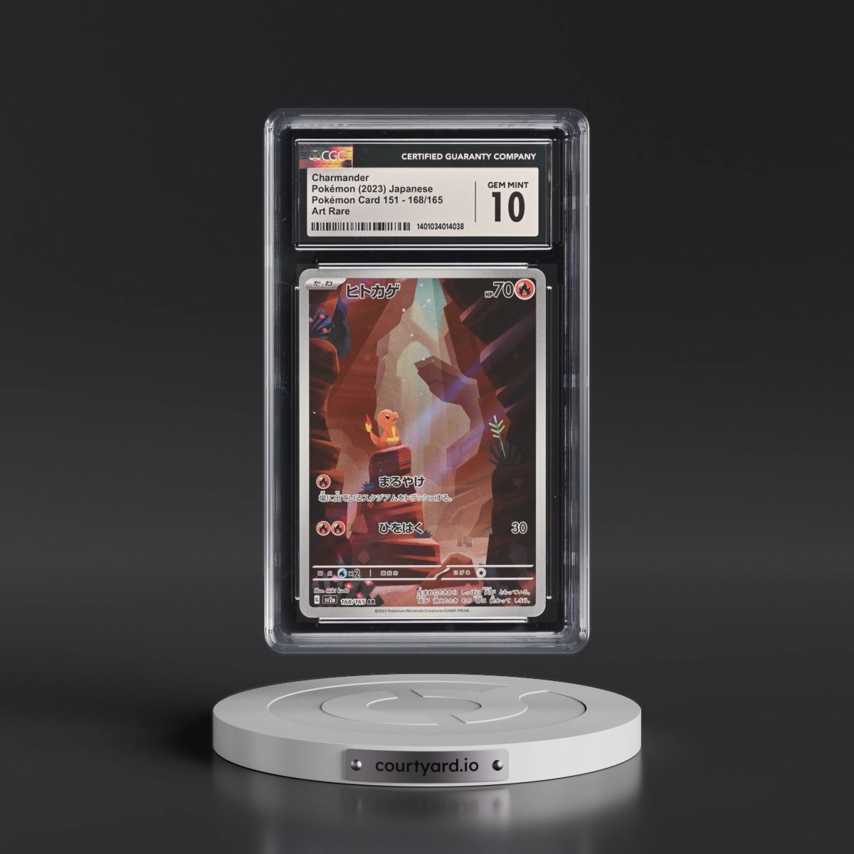 2023 Pokémon Card 151 #168/165 Charmander - Art Rare Holo (CGC 10 GEM MINT)