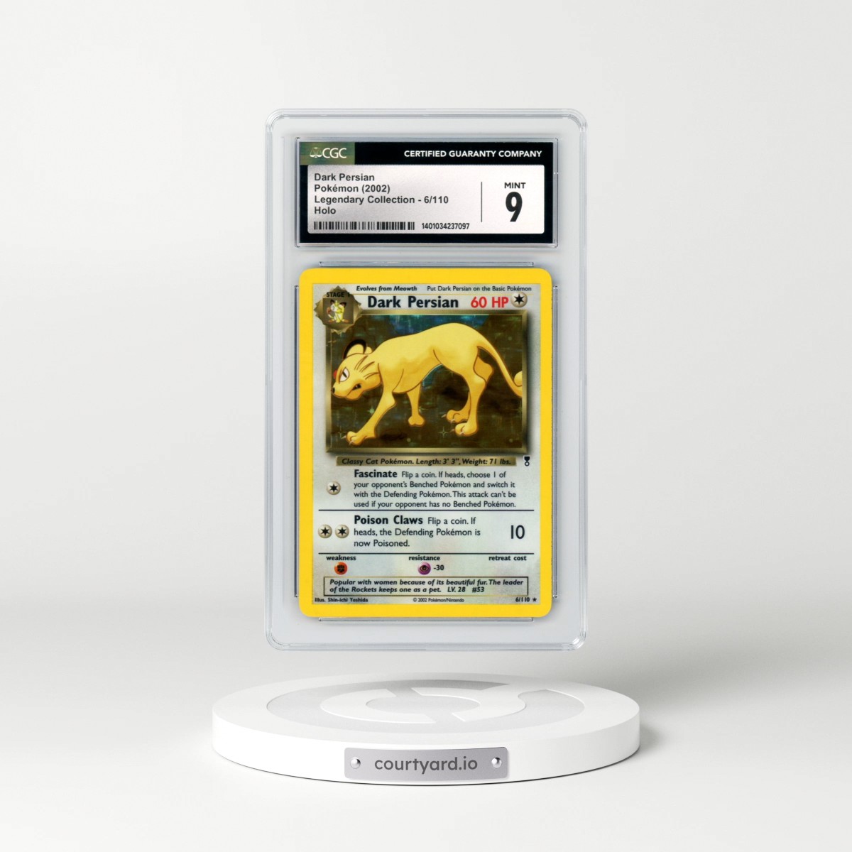 2002 Legendary Collection #6/110 Dark Persian - Holo (CGC 9 MINT)