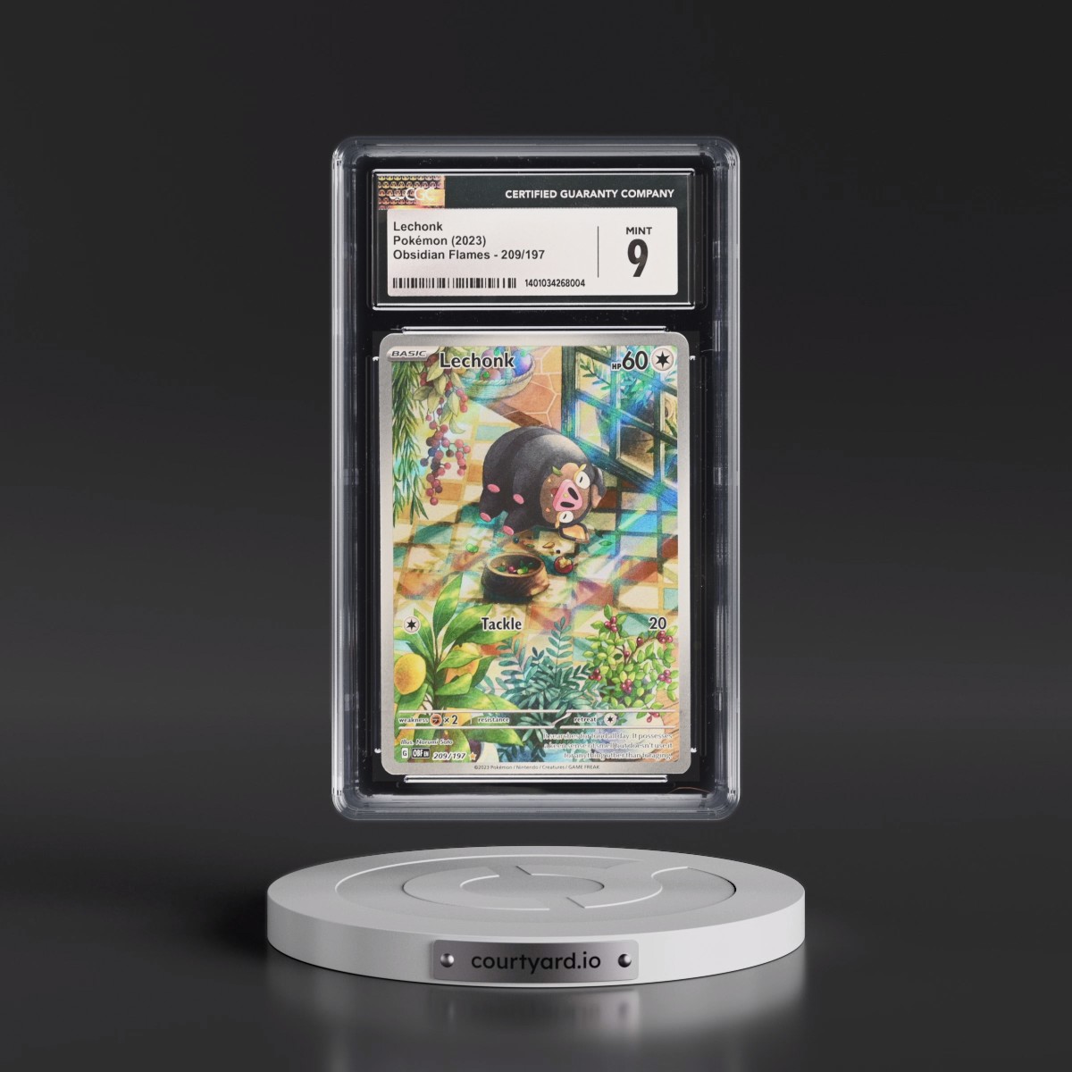 2023 Pokémon Obf EN-Obsidian Flames #209 Lechonk - Illustration Rare (CGC 9 MINT)