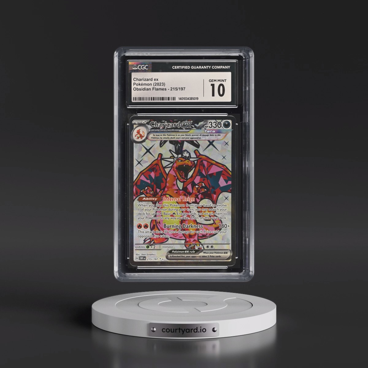 2023 Obsidian Flames - OBF EN #215/197 Charizard ex - Ultra Rare Holo (CGC 10 GEM MINT)