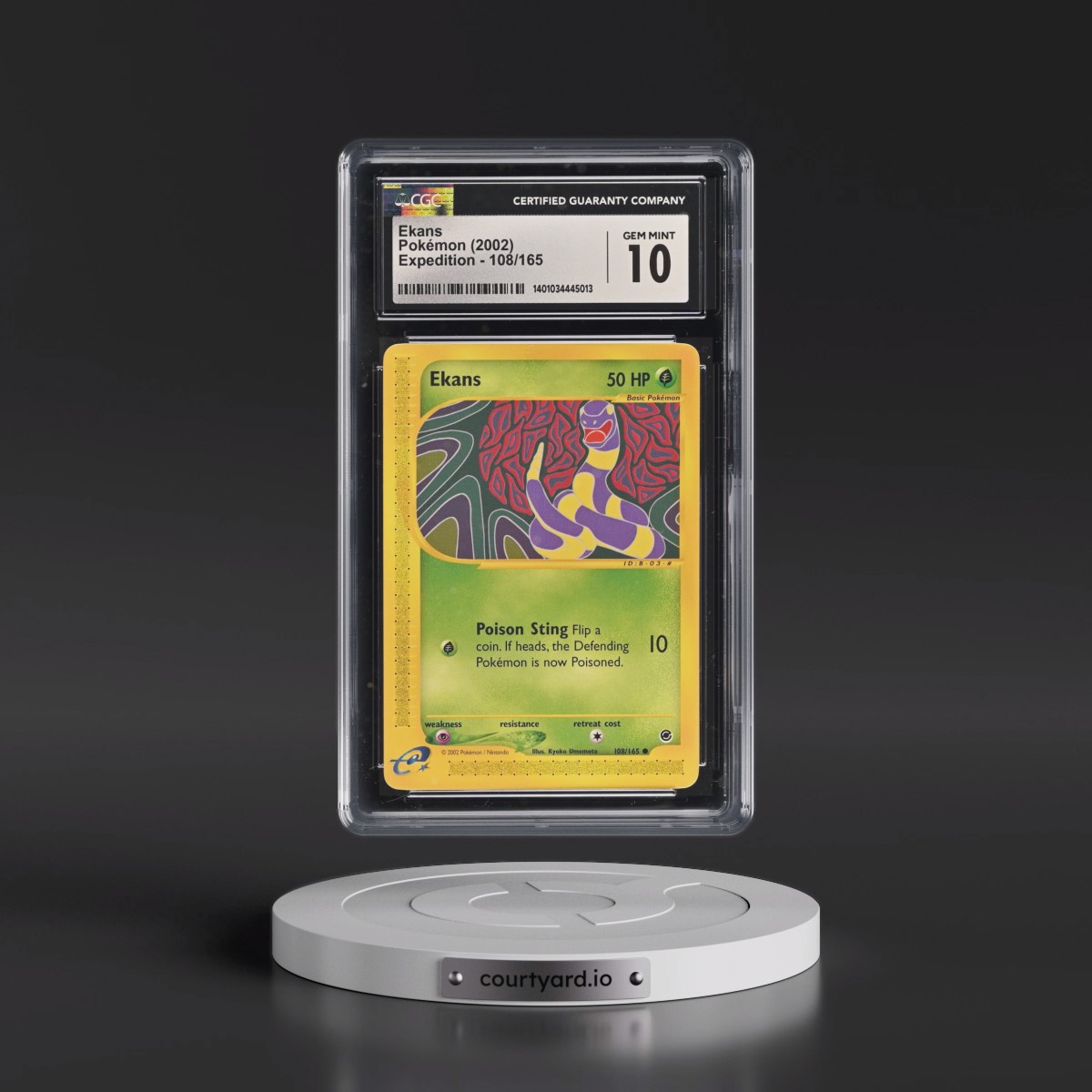 2002 Expedition #108/165 Ekans (CGC 10 GEM MINT)