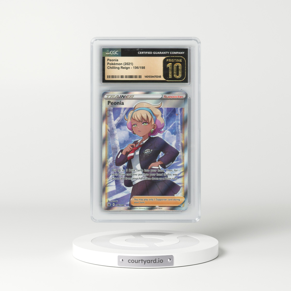 2021 Chilling Reign #196/198 Peonia - Ultra Rare Holo (CGC 10 PRISTINE)