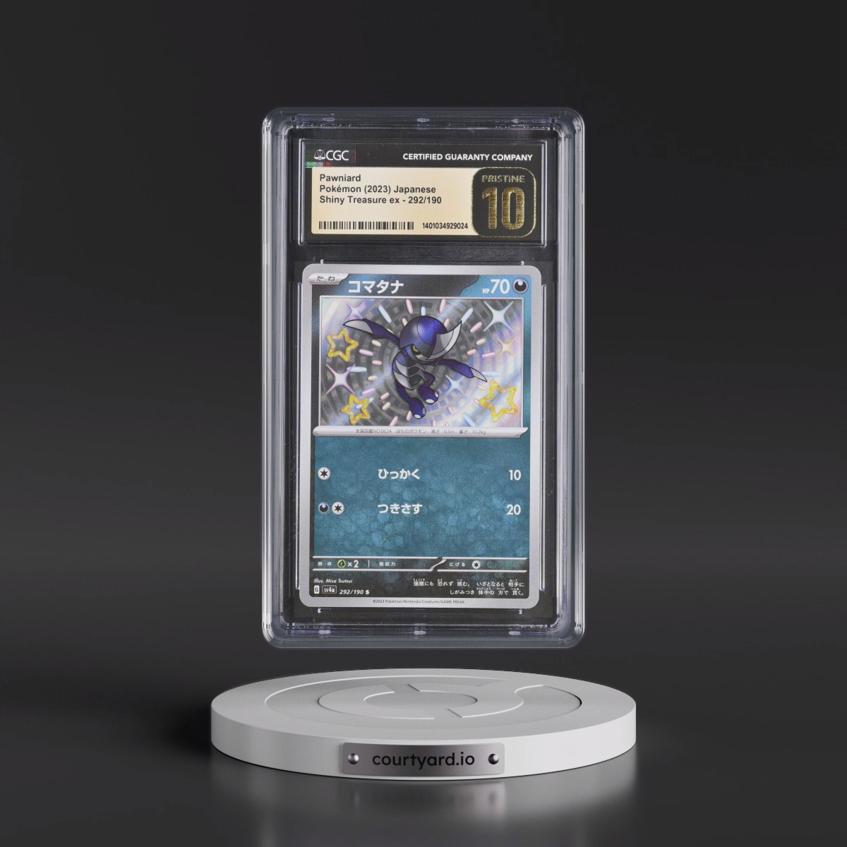 2023 Shiny Treasure ex #292/190 Pawniard - Shiny Rare Holo (CGC 10 PRISTINE)