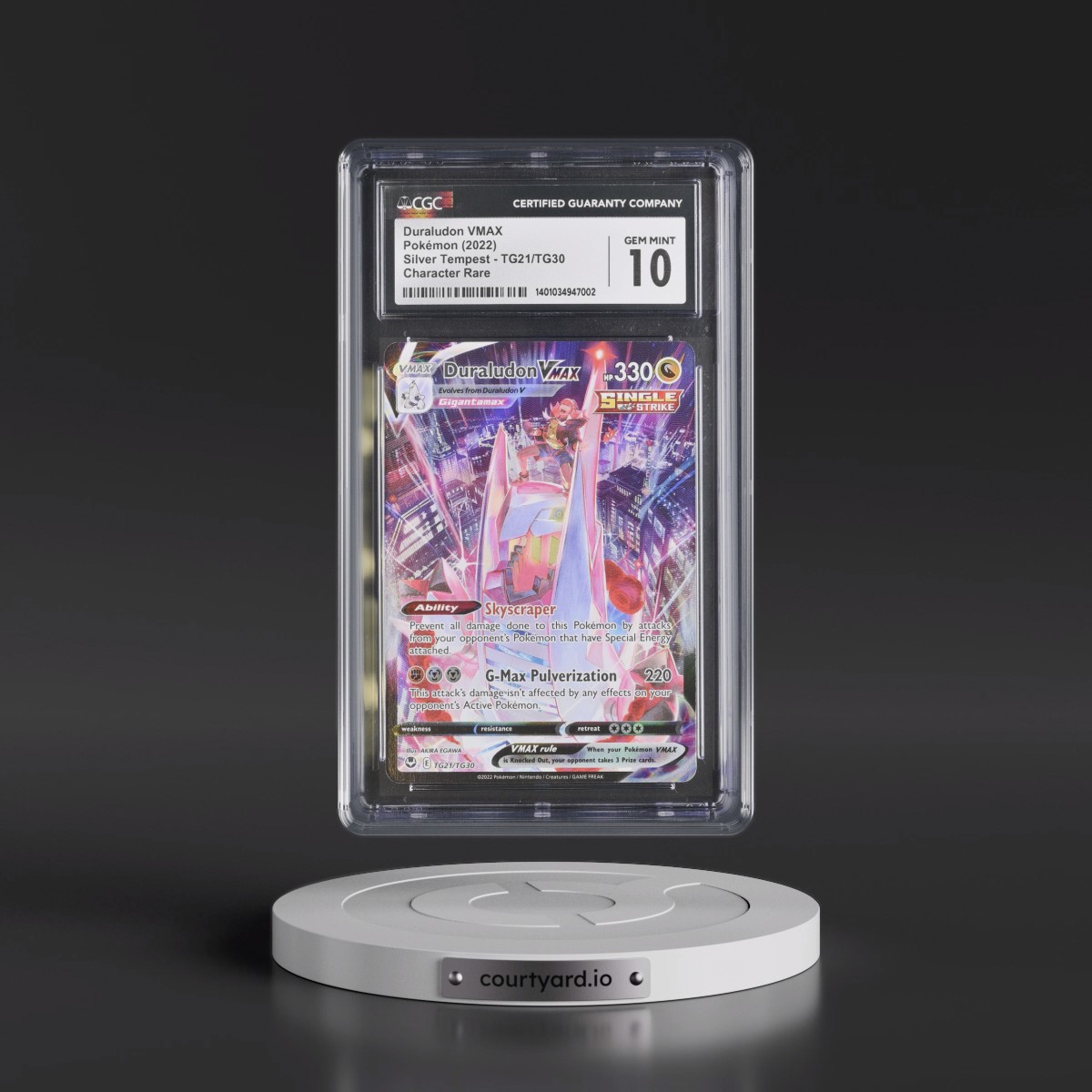 2022 Silver Tempest #TG21/TG30 Duraludon VMAX - Trainer Gallery Holo (CGC 10 GEM MINT)